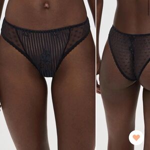 Only Hearts Navy Sheer Lace  Brazilian Panties